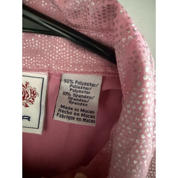 Roper Snap Button Western Shirt Extra Large Holograph Pink Womens Cawgirl Ranch - Picture 5 of 7